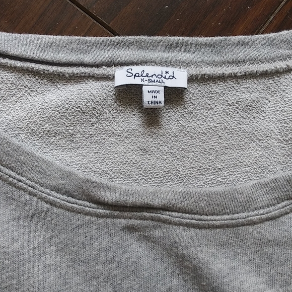 Splendid Gray Madison Ave. Pullover Sweatshirt Light Grey Size X Small - Picture 5 of 8
